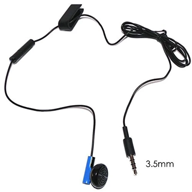 Alt view image 4 of 6 - 3.5mm Headset Earbud Earphone Earpiece with Microphone for PS4 Controller Headphones Replacement