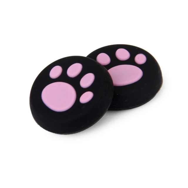 Alt view image 2 of 7 - Analog Silicone Thumb Stick Grips Cap Joystick ThumbSticks Caps Cover for PS4 PS3 Xbox One Xbox 360 PS2 Game Controllers (2 x Pink Cat Dog Paw)