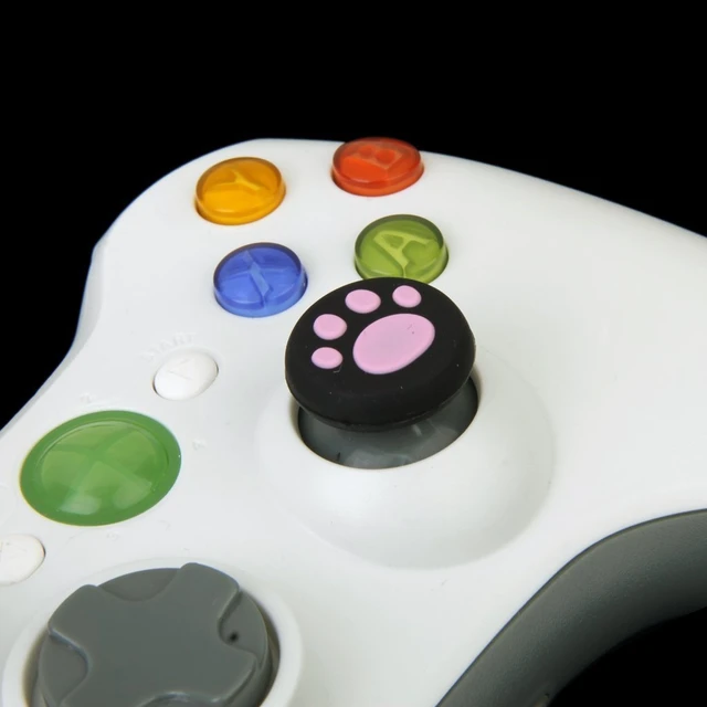 Alt view image 3 of 7 - Analog Silicone Thumb Stick Grips Cap Joystick ThumbSticks Caps Cover for PS4 PS3 Xbox One Xbox 360 PS2 Game Controllers (2 x Pink Cat Dog Paw)