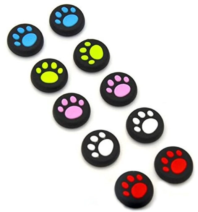 Alt view image 5 of 7 - Analog Silicone Thumb Stick Grips Cap Joystick ThumbSticks Caps Cover for PS4 PS3 Xbox One Xbox 360 PS2 Game Controllers (2 x Pink Cat Dog Paw)