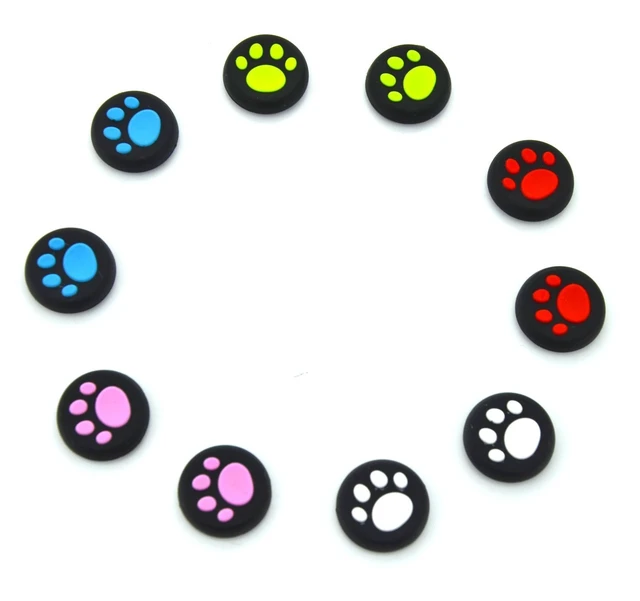 Alt view image 7 of 7 - Analog Silicone Thumb Stick Grips Cap Joystick ThumbSticks Caps Cover for PS4 PS3 Xbox One Xbox 360 PS2 Game Controllers (2 x Pink Cat Dog Paw)