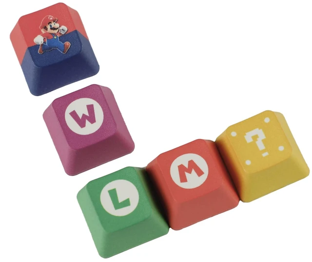 Main image of OEM Profile Mario Novelty Keycap Five Sides Dye-Sublimation Thick PBT Keycaps for MX Mechanical Gaming Keyboard (OEM Mario 4 Keys)