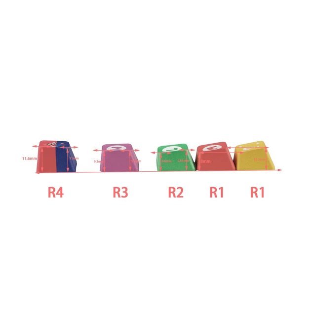 Alt view image 4 of 7 - OEM Profile Mario Novelty Keycap Five Sides Dye-Sublimation Thick PBT Keycaps for MX Mechanical Gaming Keyboard (OEM Mario 4 Keys)