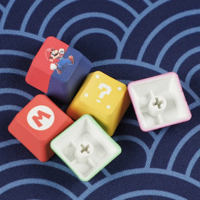 Alt view image 7 of 7 - OEM Profile Mario Novelty Keycap Five Sides Dye-Sublimation Thick PBT Keycaps for MX Mechanical Gaming Keyboard (OEM Mario 4 Keys)