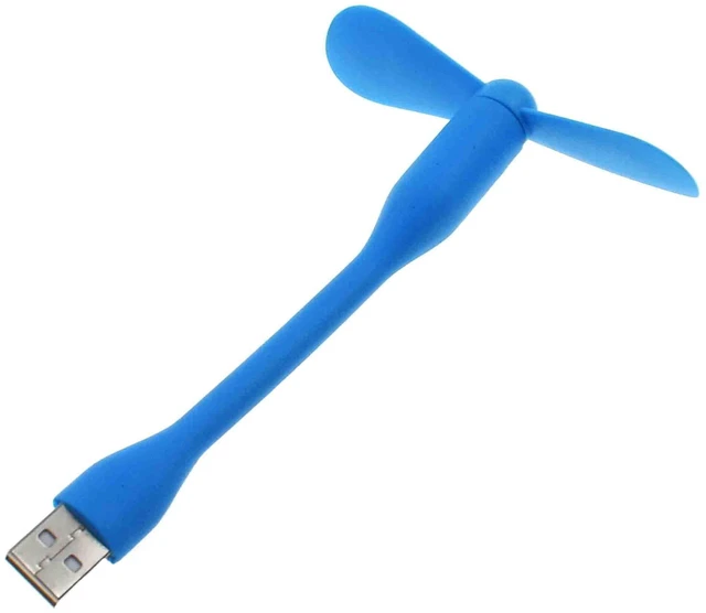 Main image of USB Mini Fan, Silent Flexible Mini Fan Portable USB Mini Cooling Fan Cooler, Quiet Travel Fan (blue)