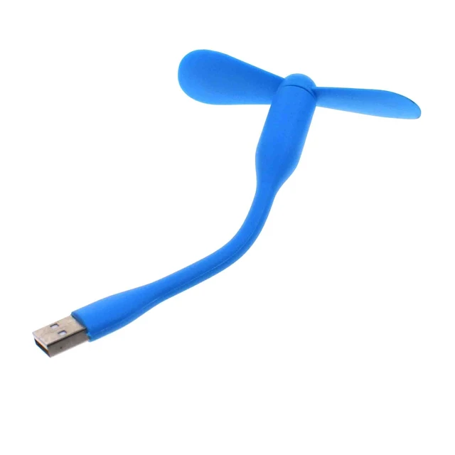 Alt view image 3 of 3 - USB Mini Fan, Silent Flexible Mini Fan Portable USB Mini Cooling Fan Cooler, Quiet Travel Fan (blue)