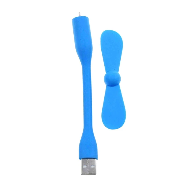Alt view image 2 of 3 - USB Mini Fan, Silent Flexible Mini Fan Portable USB Mini Cooling Fan Cooler, Quiet Travel Fan (blue)