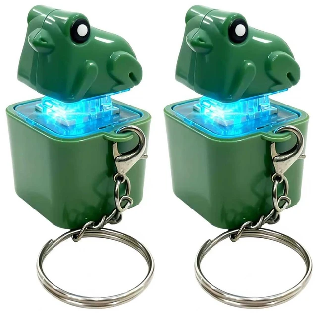 Main image of Frog Croaking Fidget Toy, Rechargeable Frog Croaking Keychain with Sound LED Lights, Frog Fidget Clicker, Fun & Portable Anxiety Relief Toy (Frog)