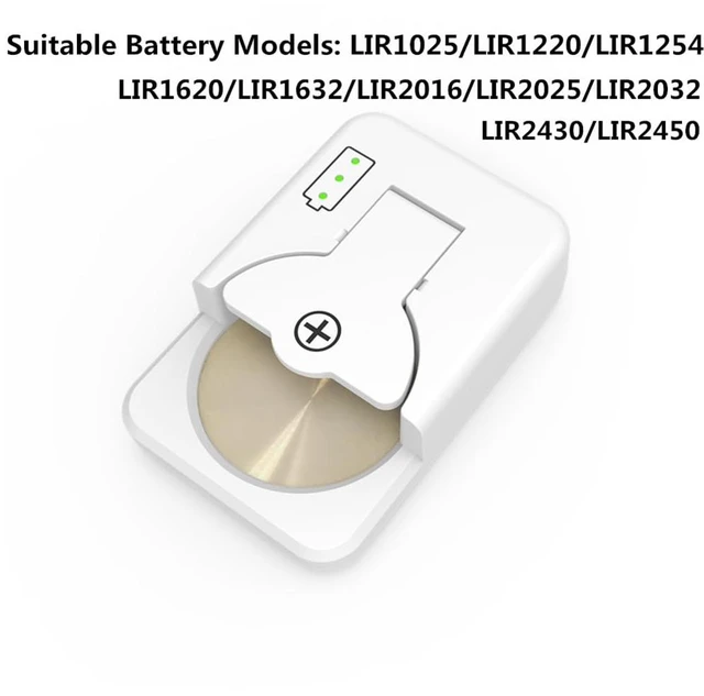 Alt view image 6 of 7 - USB C Coin Cells Button Battery Charger for LIR1025/1220/1254/1620/1632/2016/2025/2032/2430/2450 Button Battery Charger B