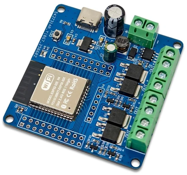 Main image of ESP32 4-Channel MOS Switch Module DC5-60V On-Board ESP32-32E WiFi and BLE Module DC Powered