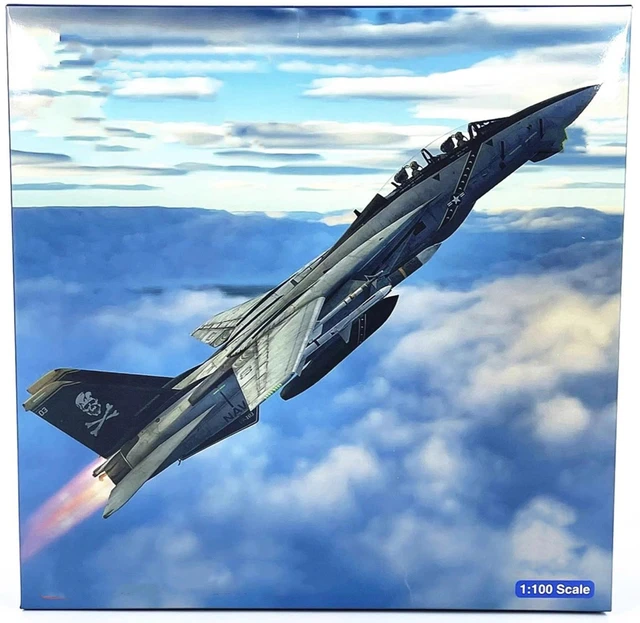 Alt view image 5 of 6 - American F14 Tomcat VX-4 Alloy Model Plane for Office Shelf Display, Quality Diecast Gift Toy Display
