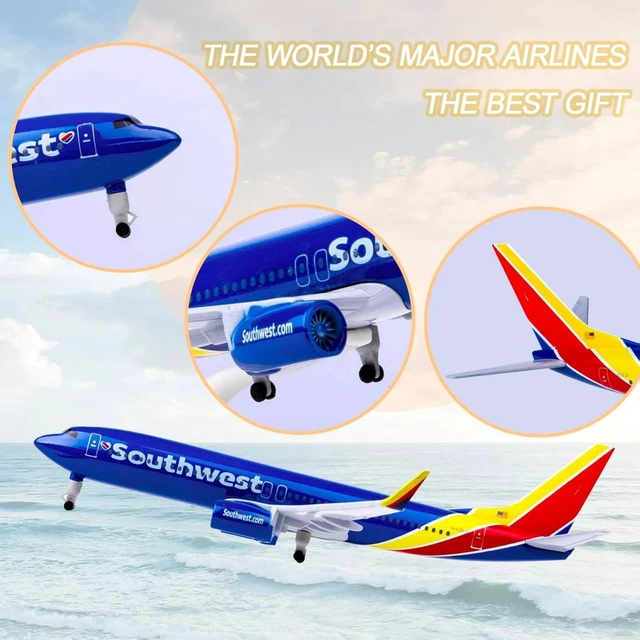 Alt view image 3 of 6 - Model Aircraft 20cm Fit For Southwest Airlines Boeing 737 B737 Airline Diecast Airplane Model With Wheels Collectible Gift Airplane TAPDRA Spare Part