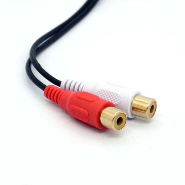 Alt view image 4 of 5 - 3.5mm Female to Dual RCA Phono Stereo Splitter Cable (8inch/20cm) | 3.5 Jack Socket to 2RCA Audio Adapter Extender Cord (2RCA Female)
