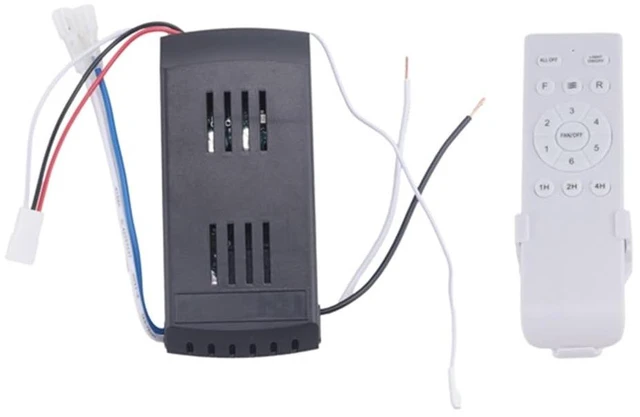 Main image of Universal Ceiling Fan Remote Control Kit 40W 6-Speed Timing Function Replacement Remote for DC Ceiling Fans & Lights
