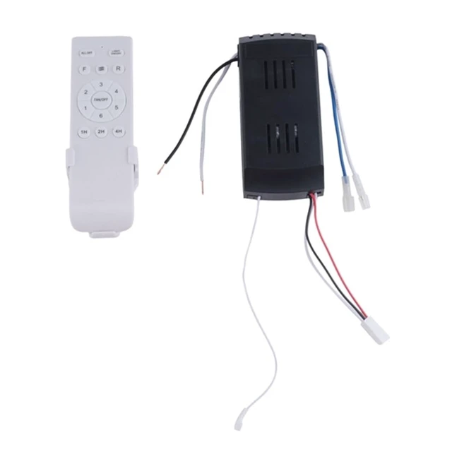 Alt view image 2 of 7 - Universal Ceiling Fan Remote Control Kit 40W 6-Speed Timing Function Replacement Remote for DC Ceiling Fans & Lights