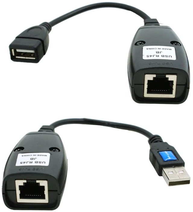 Main image of Self-powered USB 2.0 Male To Female Cat6 Cat5 Cat5e 6 Rj45 LAN Ethernet Network Extender Extension Repeater Adapter Converter Cable
