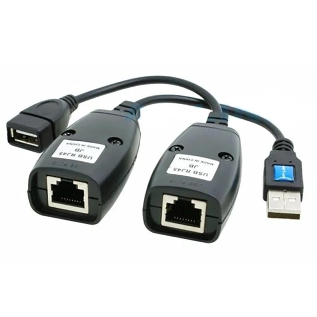 Alt view image 3 of 6 - Self-powered USB 2.0 Male To Female Cat6 Cat5 Cat5e 6 Rj45 LAN Ethernet Network Extender Extension Repeater Adapter Converter Cable
