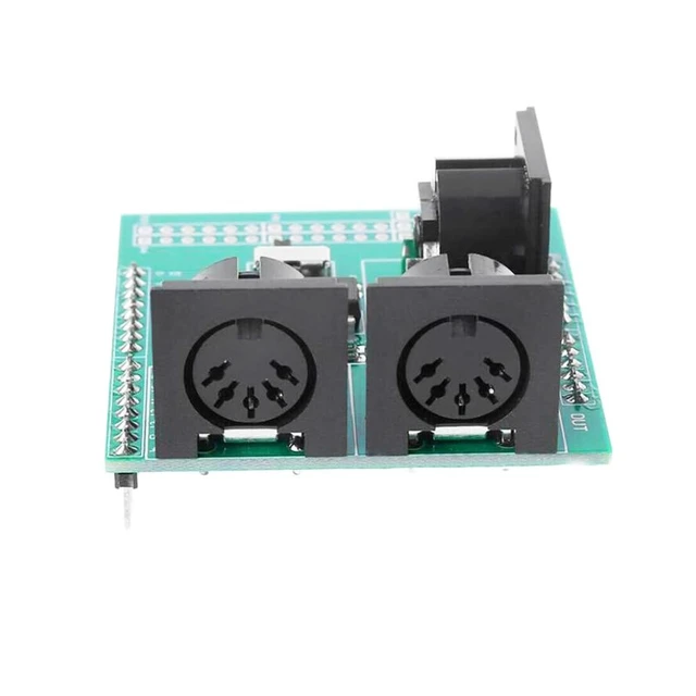 Alt view image 3 of 5 - MIDI Shield Board for R3 AVI PIC Digital Interface Adapter with MIDI IN/OUT/THRU Ports and RUN/PGM Switch
