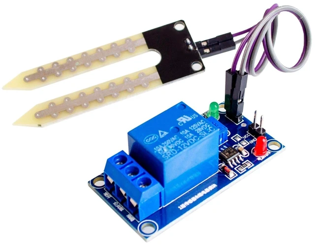 Main image of Soil Moisture Sensor 12V Relay Control Module DC 12V Soil Moisture Sensor Relay Automatic Watering of Humidity Starting Switch