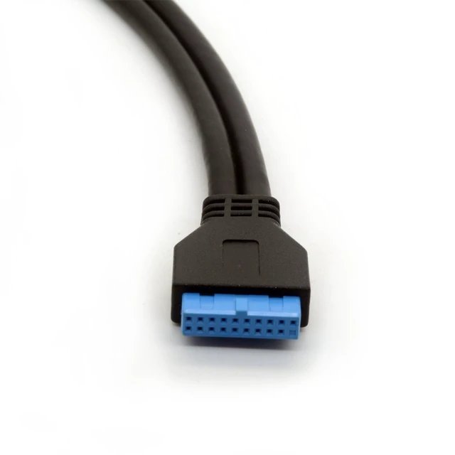 Alt view image 4 of 4 - 20 Pin Header Convert to Two USB 3.0 Female A Type Lead(25cm) | USB 3.0 Motherboard Adapter Cable for DIY Gaming PC