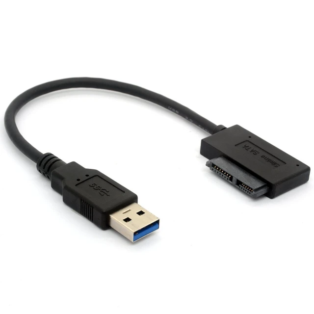 Alt view image 2 of 6 - USB 3.0 to 7+6 13Pin Slimline SATA Cable Adapter | for Laptop CD DVD ROM Optical Drive
