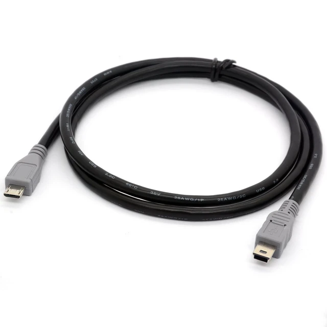 Alt view image 6 of 6 - Micro USB to Mini 5-pin USB Extension Cable (1 Meter) | Code OTG Mobile Device Adapter Data Sygn Charger Male to Male Converter