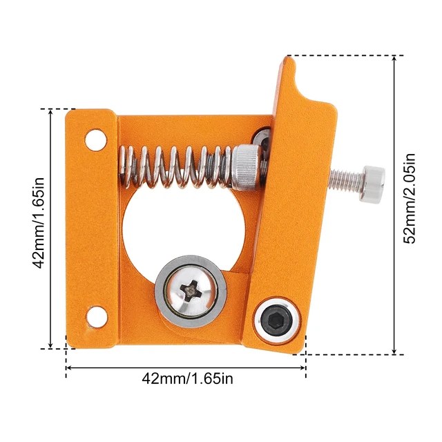Alt view image 2 of 7 - Upgrade Replacement Aluminum MK8 Extruder Tension Adjustable 1.75mm Filament Fit for Ender 3 / Ender 5 / CR-10 Series 3D Printer (Left)