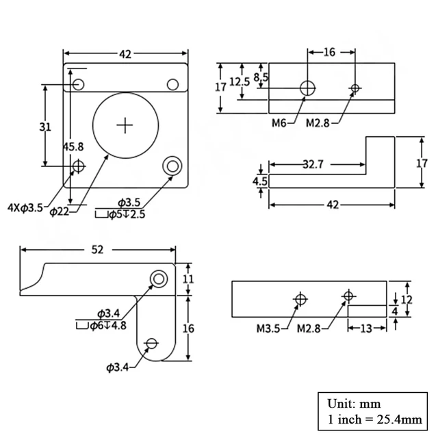Alt view image 6 of 7 - Upgrade Replacement Aluminum MK8 Extruder Tension Adjustable 1.75mm Filament Fit for Ender 3 / Ender 5 / CR-10 Series 3D Printer (Left)