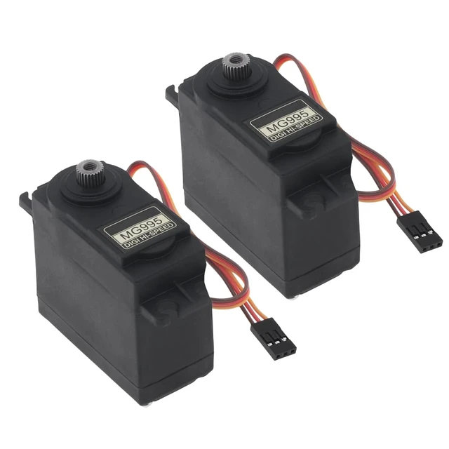 Alt view image 2 of 7 - MG995 Servo Motor Control Angle 180 Degrees Metal Gear High Speed Torque Servo Motor for Smart Car/Robot/RC Helicopter Boat