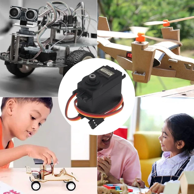Alt view image 7 of 7 - MG995 Servo Motor Control Angle 180 Degrees Metal Gear High Speed Torque Servo Motor for Smart Car/Robot/RC Helicopter Boat