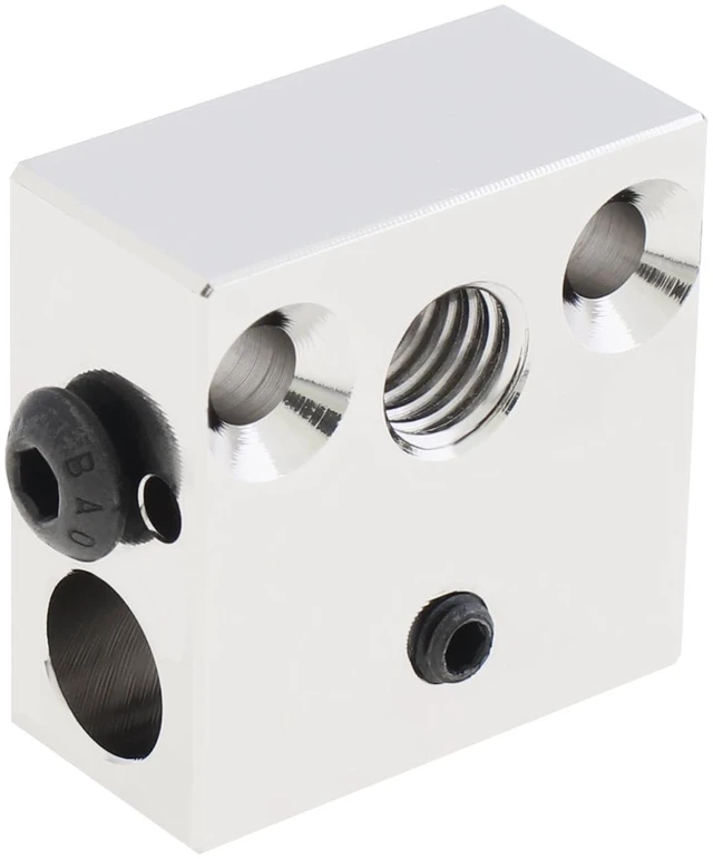 Main image of Upgrade High Temperature CR-10 Nickel Plated Copper Heater Block Fit for MK8 Extruder Ender 3 5 / CR10 / S4 S5 Serial 3D Printer