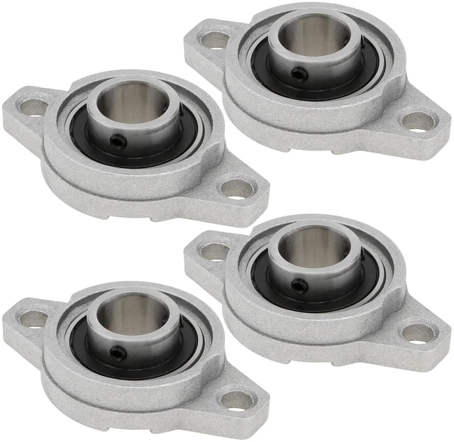 Main image of 4Pcs KFL002 15mm Inner Bore Mounted Flange Mounted Pillow Block Bearings for Diameter 15mm Linear Shaft Rod T8 Lead Screw