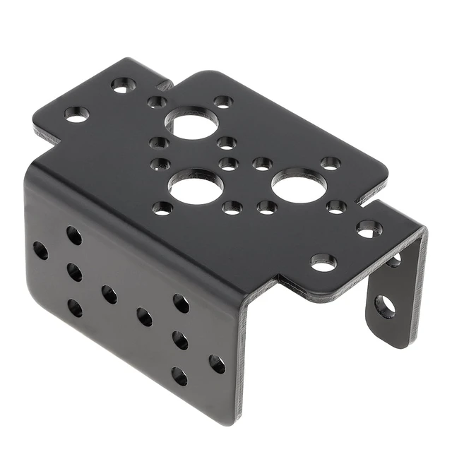 Alt view image 3 of 7 - 2 Sets Pan Tilt Servo Mount Bracket Aluminum Alloy for MG995 MG996R S3003 / U-Shaped L-Shaped Steering Gear Robot Car Boat