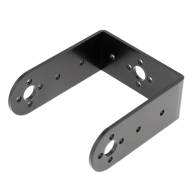 Alt view image 4 of 7 - 2 Sets Pan Tilt Servo Mount Bracket Aluminum Alloy for MG995 MG996R S3003 / U-Shaped L-Shaped Steering Gear Robot Car Boat