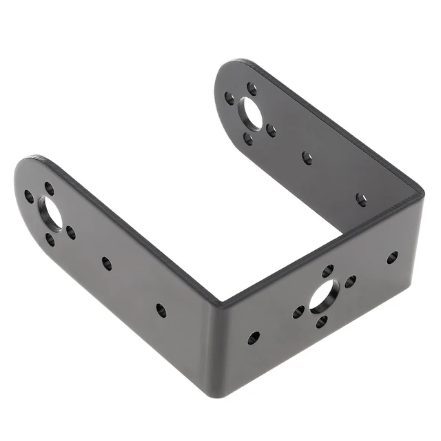 Alt view image 5 of 7 - 2 Sets Pan Tilt Servo Mount Bracket Aluminum Alloy for MG995 MG996R S3003 / U-Shaped L-Shaped Steering Gear Robot Car Boat