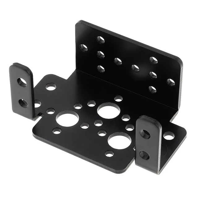 Alt view image 6 of 7 - 2 Sets Pan Tilt Servo Mount Bracket Aluminum Alloy for MG995 MG996R S3003 / U-Shaped L-Shaped Steering Gear Robot Car Boat