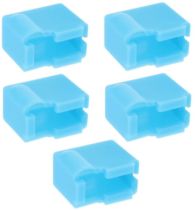 Main image of 3D Printer Heater Block Silicone Sock, 5 Pcs Upgrade Hotend Cover Fit for E3D / Volcano Heater Block