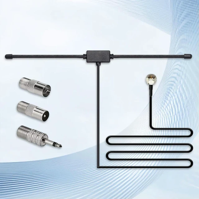 Alt view image 3 of 4 - Hidden Adhesive Mount AM FM Radio Antenna F Female Head To TV 3.5 Mono FM Sheep Horn Antenna for Car FM TV Radio Station