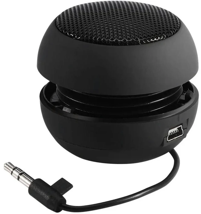 Alt view image 5 of 7 - Mini Portable Travel Loud Speaker with 3.5mm Audio Cable Low Voltage Built-in Retractable Speaker for IPod
