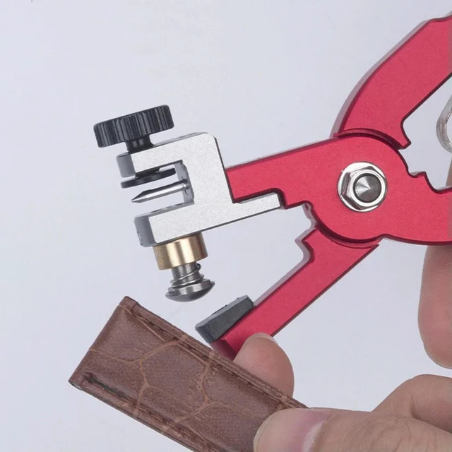 Alt view image 3 of 4 - Leather Watch Bracelet Cutting Plier for Straps to Fix Catches Spring Bar Hand Tool Pliers Red Straight