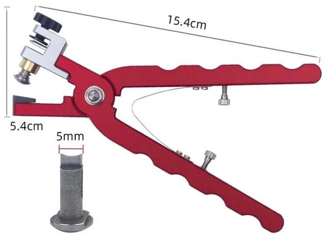 Alt view image 4 of 4 - Leather Watch Bracelet Cutting Plier for Straps to Fix Catches Spring Bar Hand Tool Pliers Red Straight