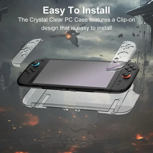 Main image of for Switch 2 Split Case Cover Transparent Protective Case Anti-Scratch PC Hard Shell Skin Case Cover Gaming Console Accessories
