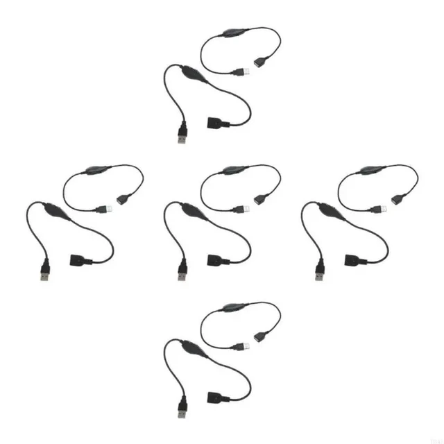 Alt view image 4 of 4 - USB Cable with Dimmer 1-Pack USB Male to Female Extension Cord Inline On/Off for Driving Recorder