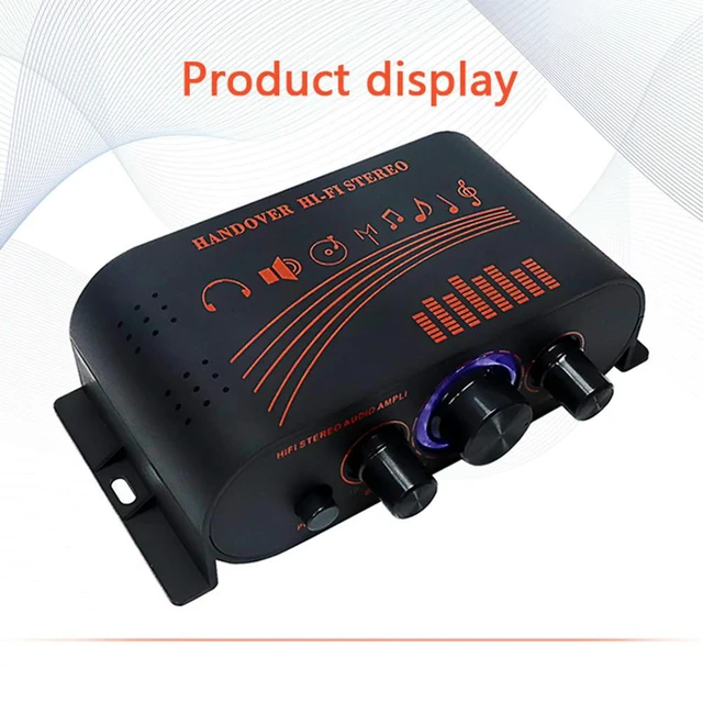 Alt view image 4 of 4 - AK170 Audio Power Amplifier RCA Input Portable Sound Amplifier 20W*2 Speaker Amp Dual Channel with LED Light Ring Car Home Use