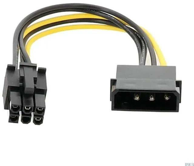 Main image of 6Pin to 4Pin Cord PCIExpress Power Connector Converter Cable for Video Cards