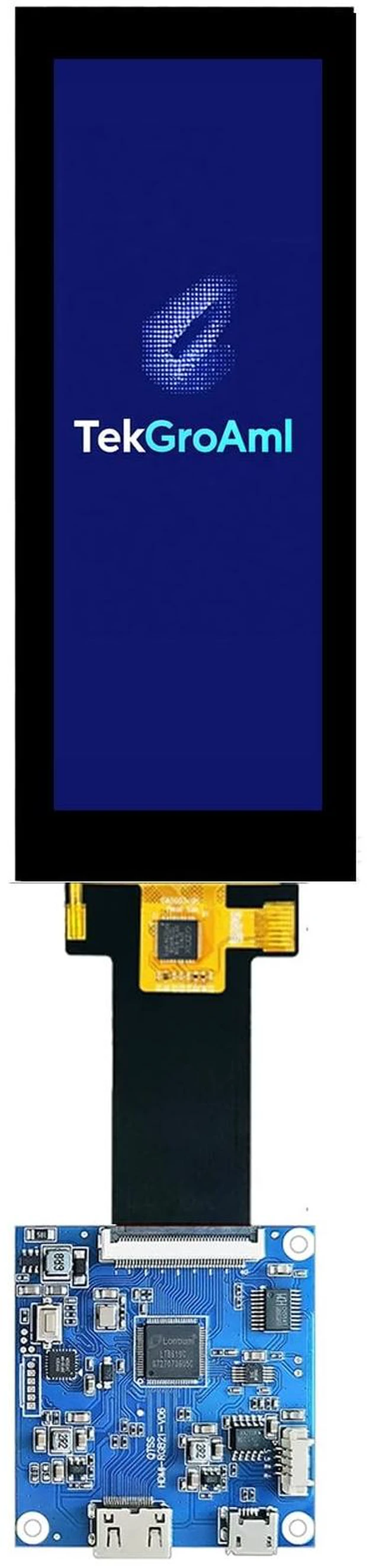 Main image of TekGroAml 4.58 Inch Capacitive Touch TFT LCD Display,320x960 Narrow Screen 700 cd/m2 Brightness with H/D Controller Board, for DIY Touch HMI Projects