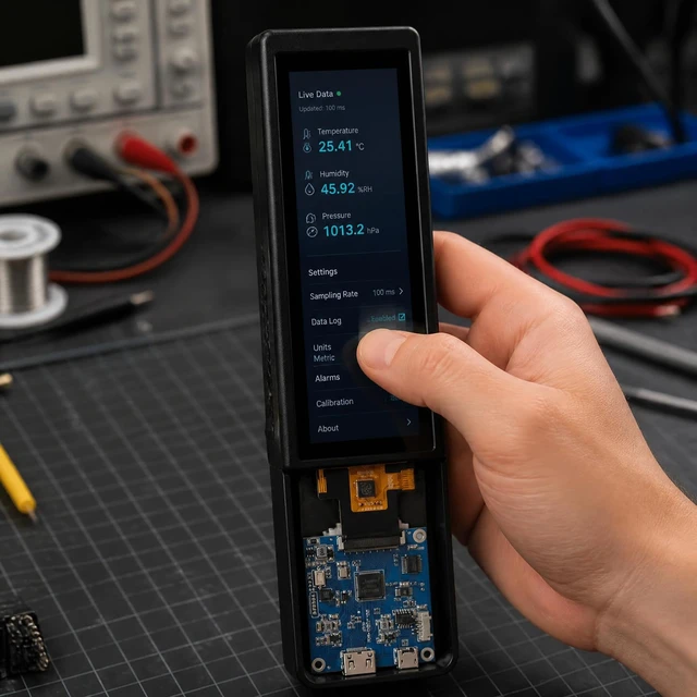 Alt view image 5 of 6 - TekGroAml 4.58 Inch Capacitive Touch TFT LCD Display,320x960 Narrow Screen 700 cd/m2 Brightness with H/D Controller Board, for DIY Touch HMI Projects