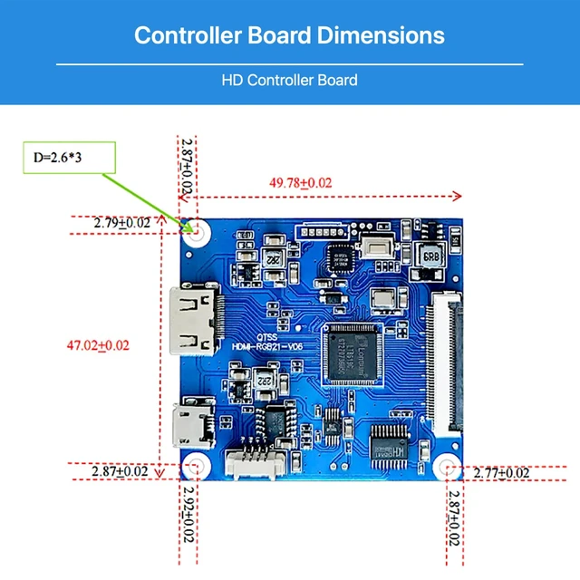 Alt view image 3 of 7 - TekGroAml 6.2 Inch Capacitive Touch LCD Display,Mini H/D Controller Board 430 cd/m2,360x960 Screen,for PC Sensor Panel and DIY Dashboard,USB 5V Power