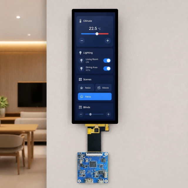Alt view image 4 of 7 - TekGroAml 6.2 Inch Capacitive Touch LCD Display,Mini H/D Controller Board 430 cd/m2,360x960 Screen,for PC Sensor Panel and DIY Dashboard,USB 5V Power