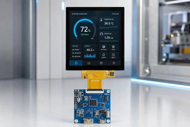 Alt view image 7 of 7 - TekGroAml 4 Inch 720x720 IPS mini Square Touch LCD Display, H/D Video Port ,for PC Sensor Panel, DIY Dashboard and Embedded Projects